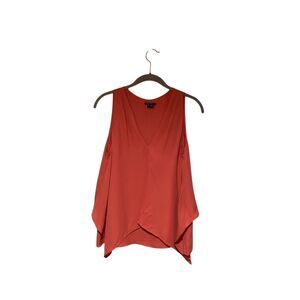 Theory woman’s Jantine double 100% silk sleeveless blouse size sm